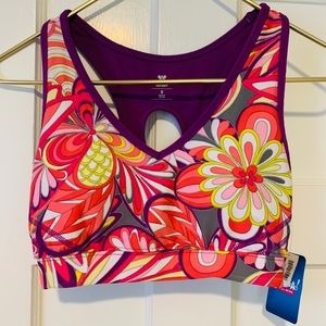 Vibrant Funky Print Sports Bra